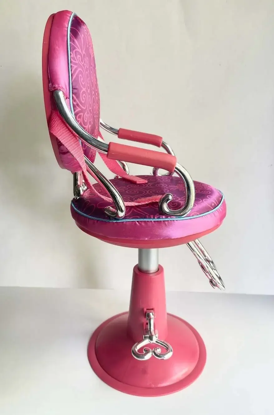 Our Generation Sitting Pretty Doll Salon Chair Pink Paisley